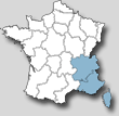 carte de la rgion Sud-Est